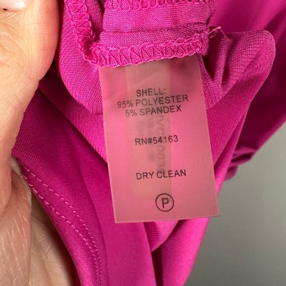 Calvin Klein Pink Cold Shoulder Square Neck Midi Dress Women's 10 - Picture 5 of 5